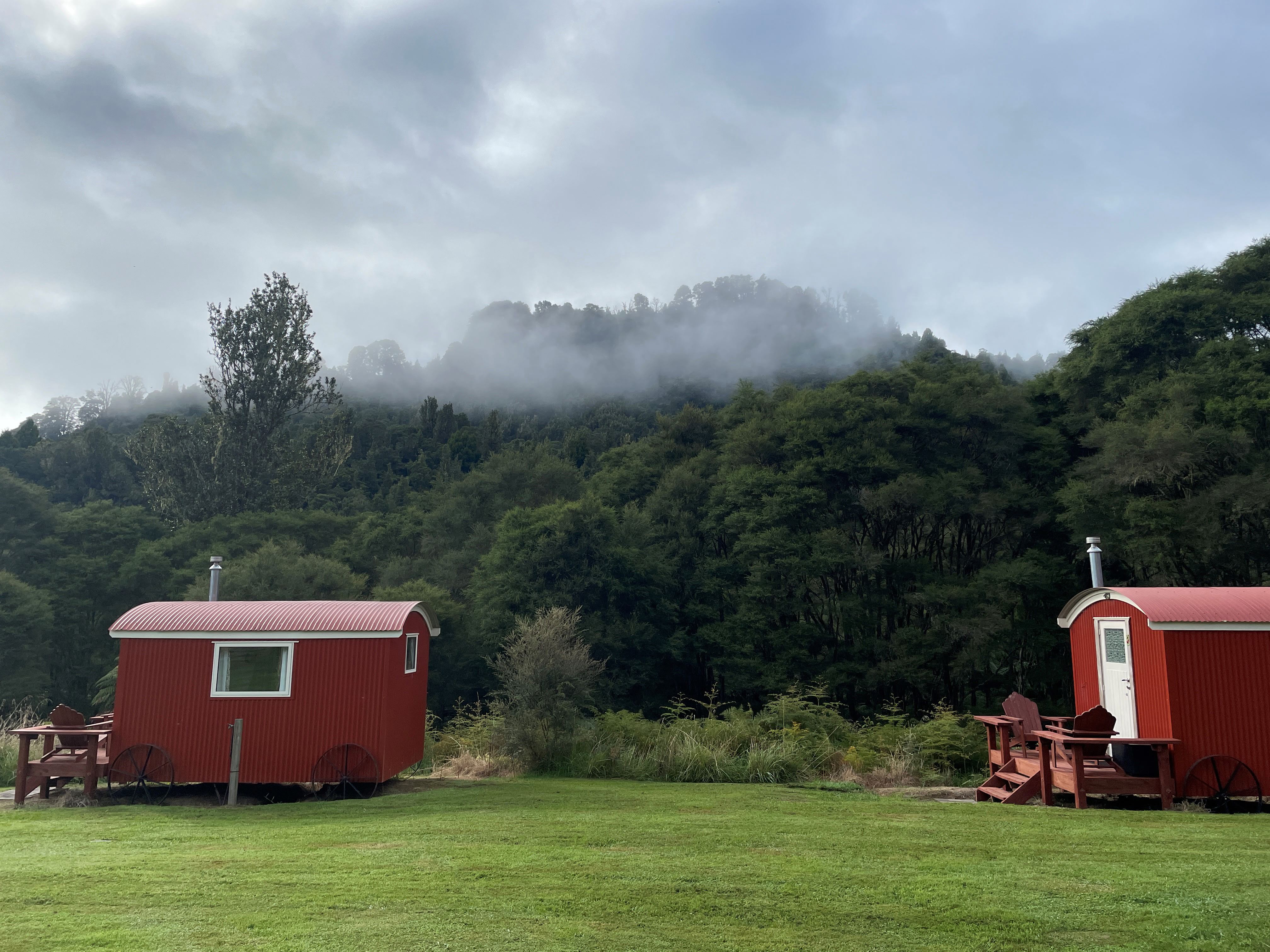 Morning mist at Posh Pioneers 2 Ruapehu NZ.jpg